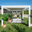 14x12 Windham Modern Steel Pergola With Sail Shade Soft Canopy