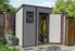 Keter Gardenand Wood 6 x 4 Manor Plastic Pent Garden Storage Shed – Beige