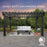 16x12 Stratford Traditional Steel Pergola With Sail Shade Soft Canopy