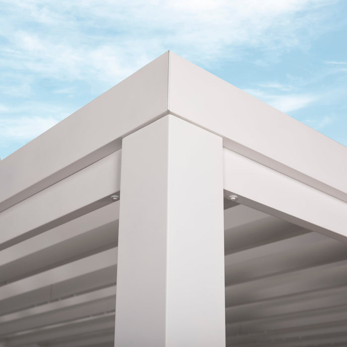 14x10 Windham Modern Steel Pergola With Sail Shade Soft Canopy