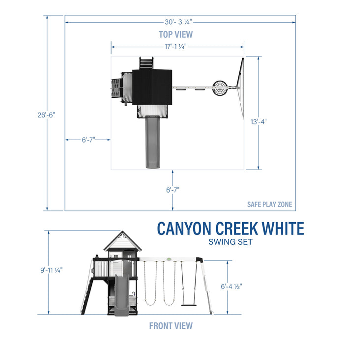 Canyon Creek Swing Set – White