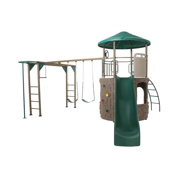 LIFETIME 90630 Products Adventure Tower Deluxe Swing Set, Green