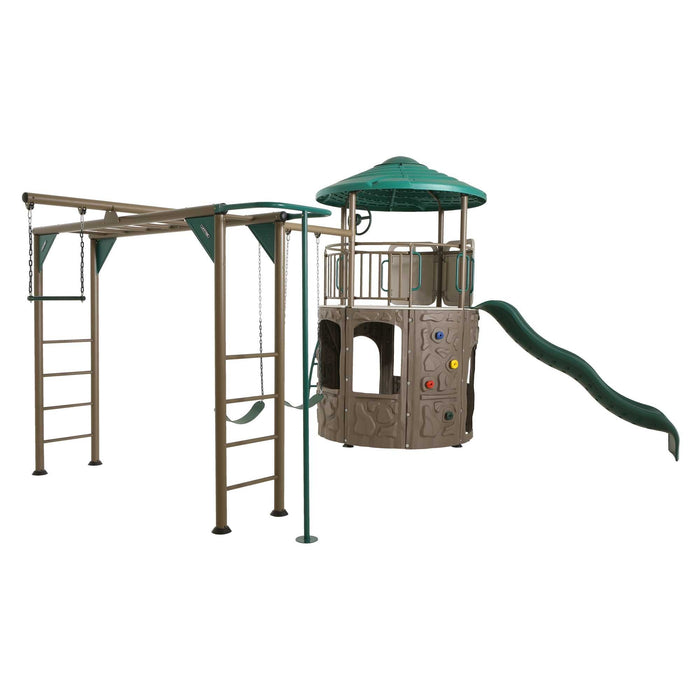 LIFETIME 90630 Products Adventure Tower Deluxe Swing Set, Green