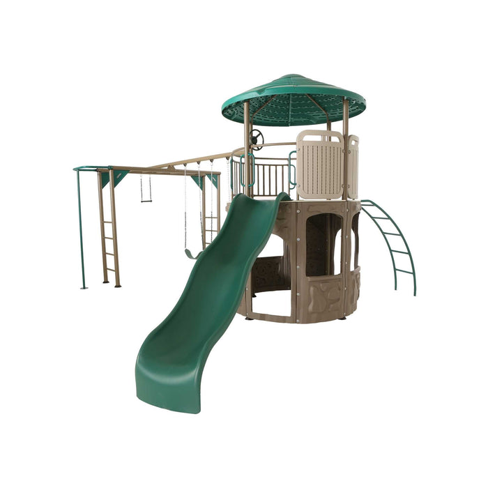 LIFETIME 90630 Products Adventure Tower Deluxe Swing Set, Green