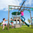 LIFETIME 90630 Products Adventure Tower Deluxe Swing Set, Green