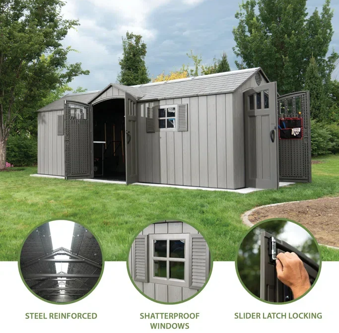 Lifetime 20 ft. x 8 ft. Dual Entry Shed