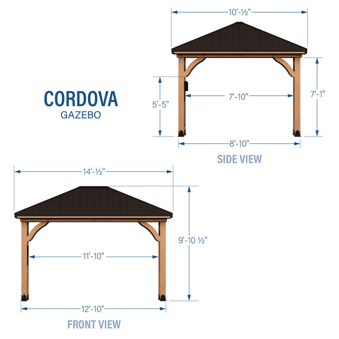 14x10 Cordova Gazebo