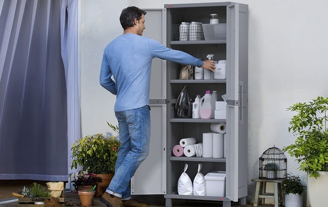 Keter Utility Garage Storage Cabinet - Smoky White