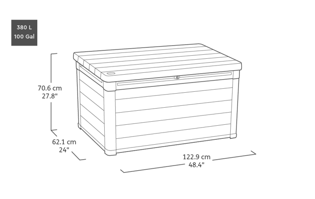 Keter Premier Tall Storage Shed - Grey