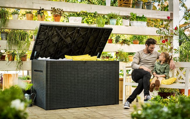 Keter Eden 265L Storage Bench - Grey