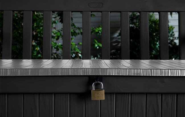Keter Eden 265L Storage Bench - Dark Grey