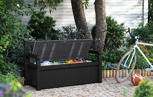 Keter Eden 265L Storage Bench - Dark Grey