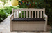Keter Eden 265L Storage Bench - Beige Brown