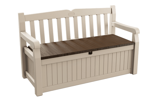 Keter Eden 265L Storage Bench - Beige Brown