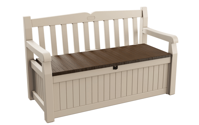 Keter Eden 265L Storage Bench - Beige Brown