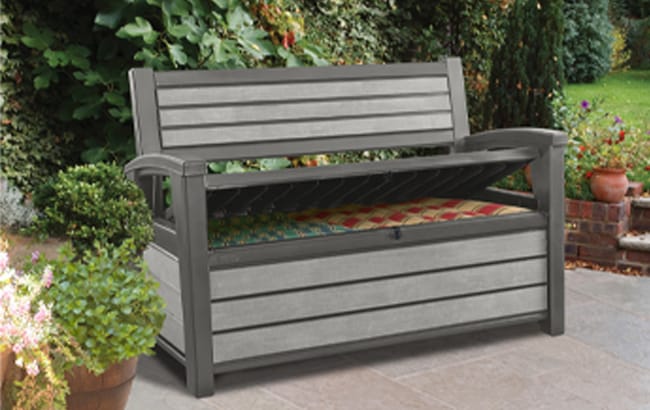 Keter Hudson 227L Storage Bench - Grey