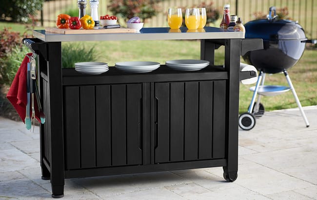 Keter Unity XL Outdoor Kitchen Cart with Storage - Graphite