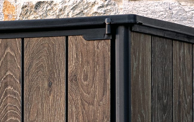 Keter Signature Vertical Storage Shed - Walnut Brown