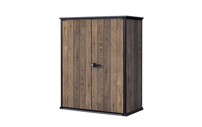 Keter Signature Vertical Storage Shed - Walnut Brown