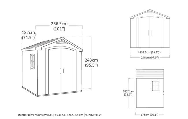 Keter Factor Shed 8x6ft - Brown