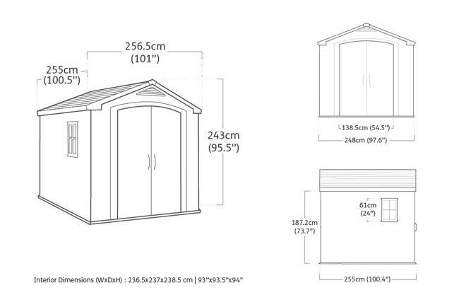 Keter Factor 8x8 Storage Shed - Brown
