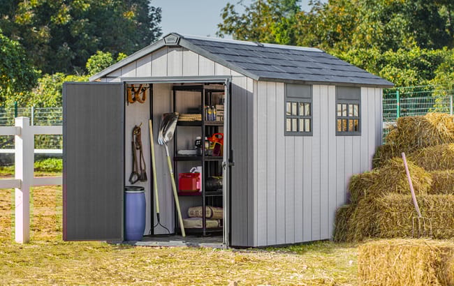 Keter Oakland Shed 7.5x11ft - Grey