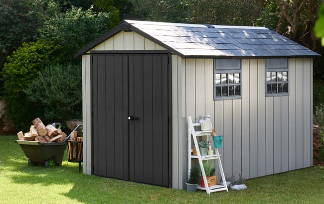 Keter Oakland Shed 7.5x11ft - Grey
