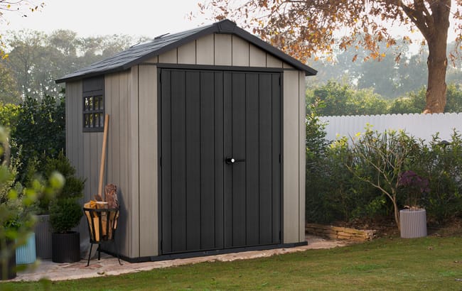 Keter Oakland Shed 7.5x7ft - Grey