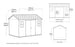 Keter Newton Plus 7.5x11 Storage Shed - Graphite