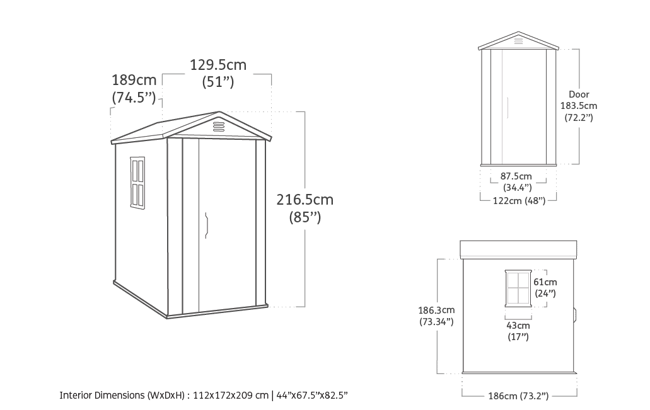Keter Factor Shed 6x4ft - Brown