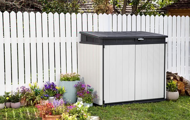 Keter Premier XL 1150L Storage Shed - Light Grey