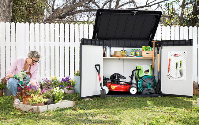 Keter Premier XL 1150L Storage Shed - Light Grey