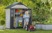 Keter Oakland Shed 7.5x4ft - Grey