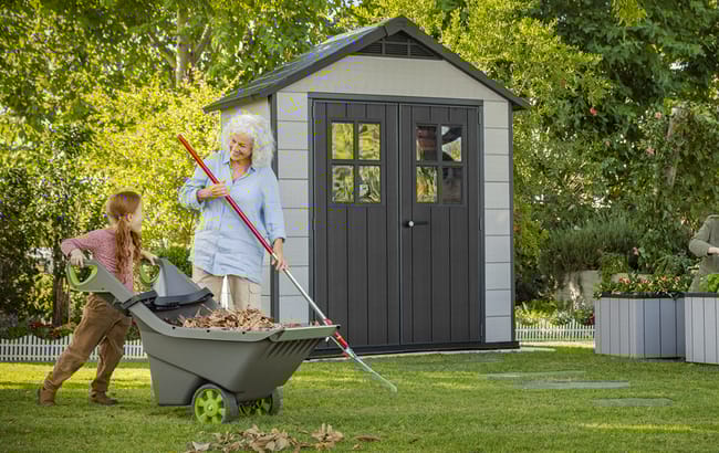 Keter Oakland Shed 7.5x4ft - Grey