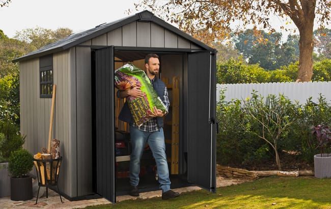 Keter Oakland Shed 7.5x9ft - Grey