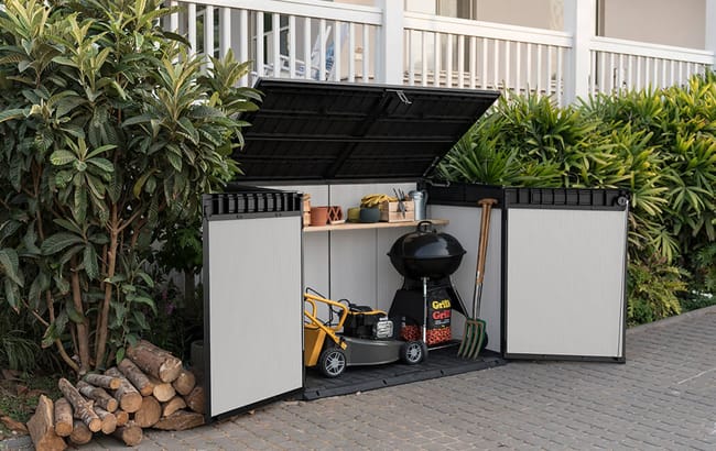 Keter Premier Jumbo 2020L Storage Shed - Light Grey