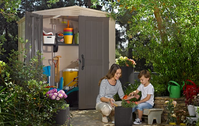 Keter Factor 6x6 Storage Shed - Brown