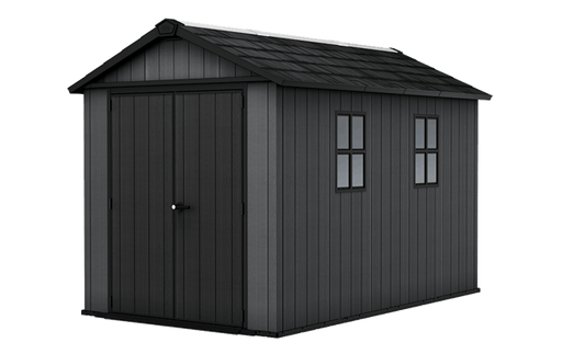 Keter Newton Plus 7.5x11 Storage Shed - Graphite