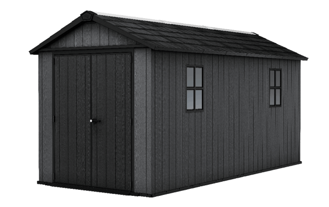 Keter Newton Plus 7.5x15 Storage Shed - Graphite