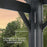 14x12 Stratford Traditional Steel Pergola With Sail Shade Soft Canopy