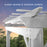 14x12 Hawthorne Traditional Steel Pergola With Sail Shade Soft Canopy