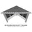 Ridgedale Modern Steel Corner Pergola with Conversational Seating
