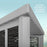Ridgedale Modern Steel Corner Pergola with Conversational Seating