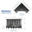 Ridgedale Modern Steel Corner Pergola with Conversational Seating