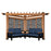 Tuscany Corner Pergola with Conversation Seating - Bamboo Panels