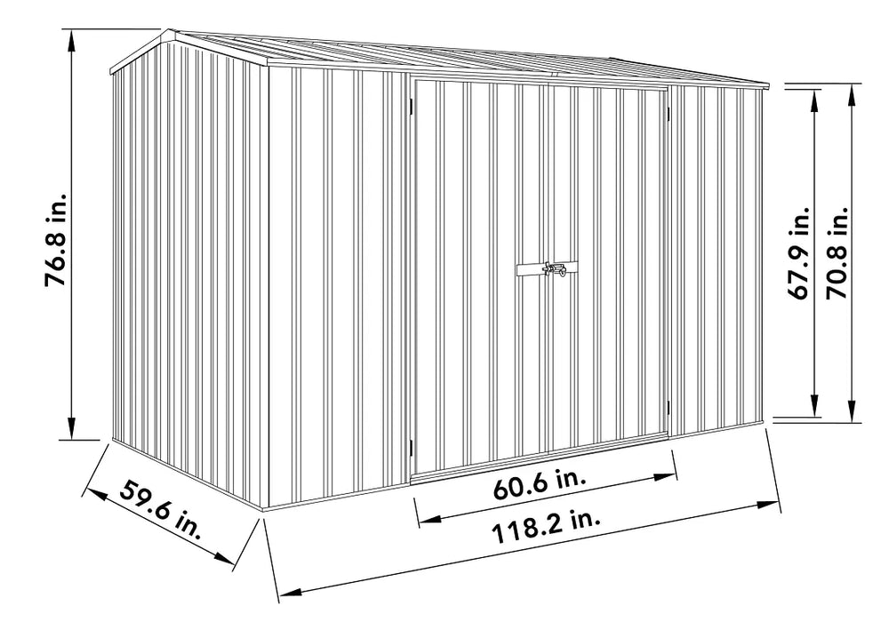 Premier 10 x 5 Foot Metal Storage Shed