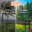 14x12 Stratford Traditional Steel Pergola With Sail Shade Soft Canopy